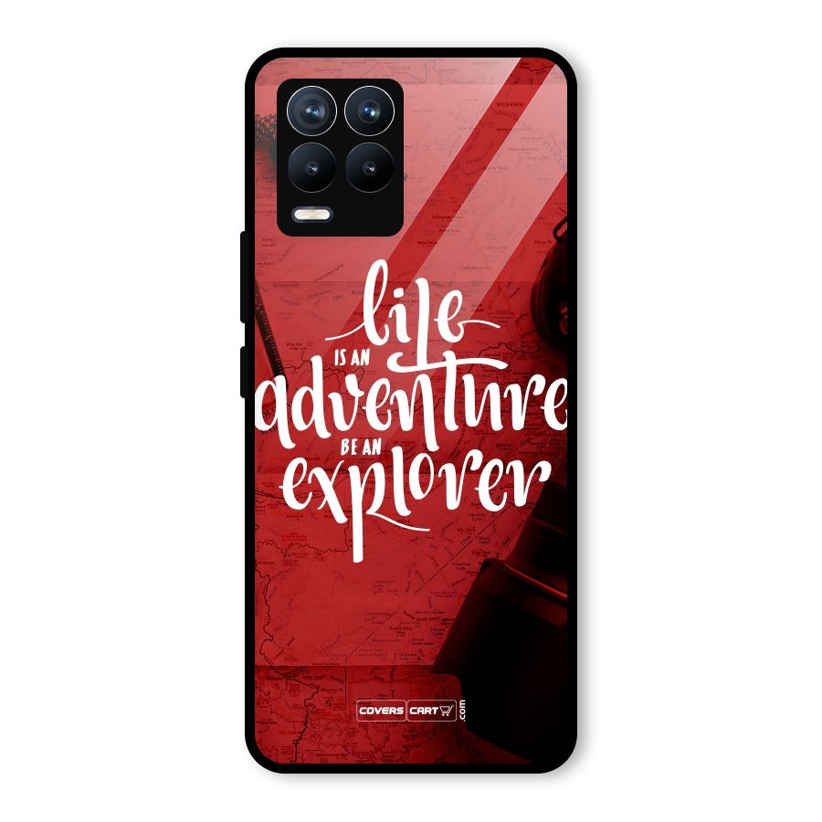 Life Adventure Explorer Glass Back Case for Realme 8 Pro