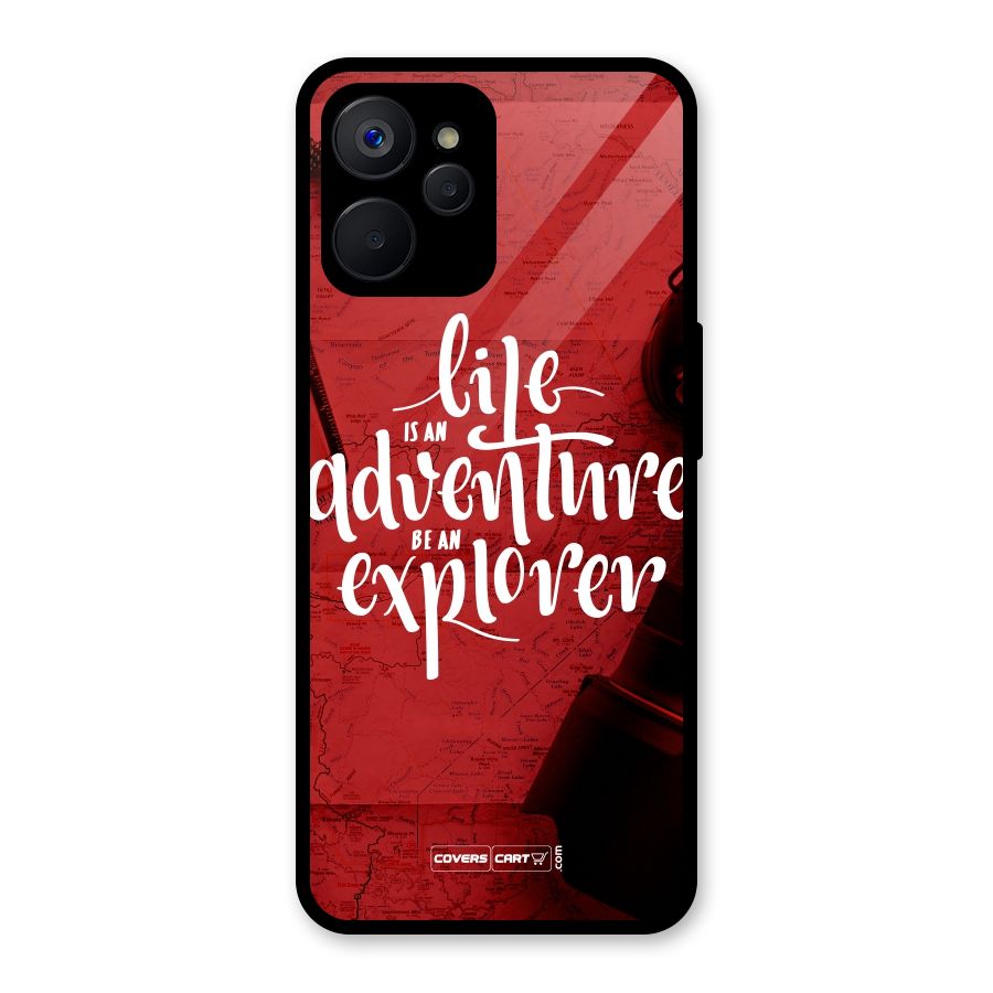 Life Adventure Explorer Glass Back Case for Realme 9i 5G