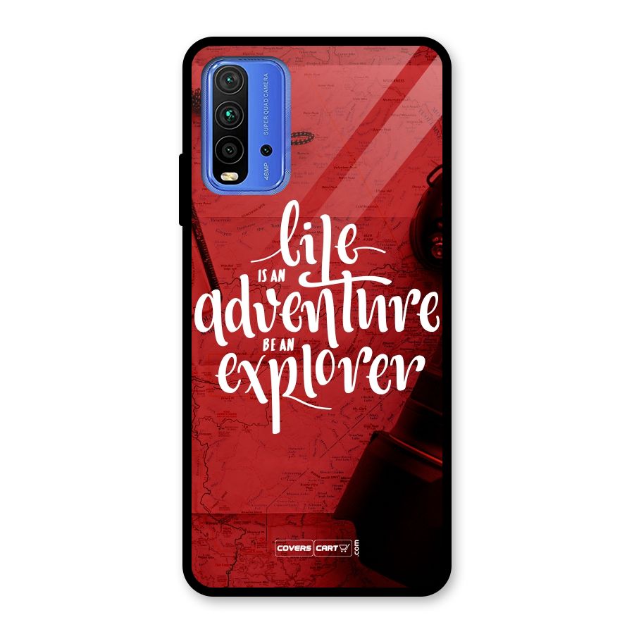 Life Adventure Explorer Glass Back Case for Redmi 9 Power