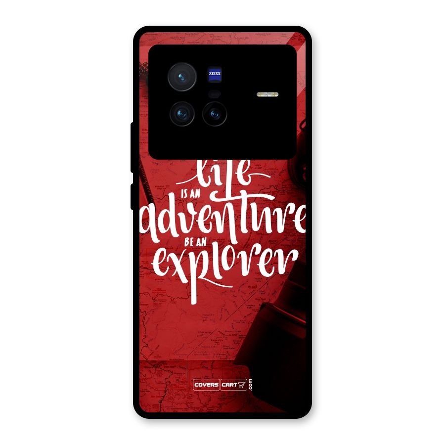 Life Adventure Explorer Glass Back Case for Vivo X80