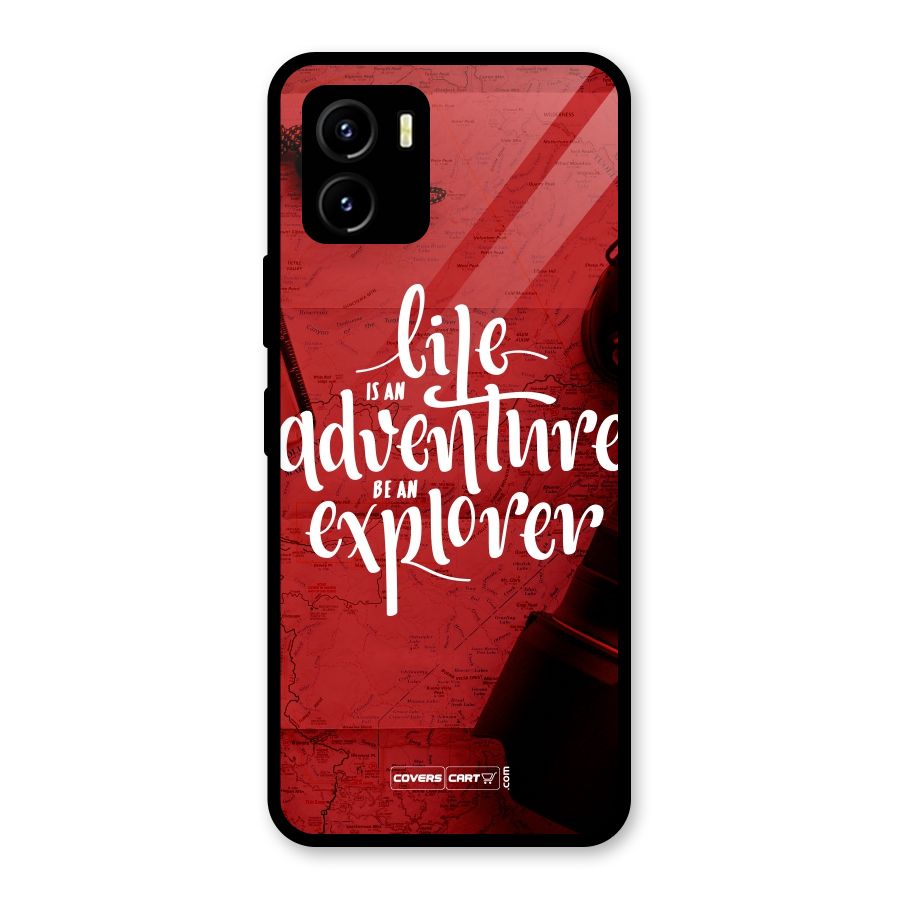 Life Adventure Explorer Glass Back Case for Vivo Y15s