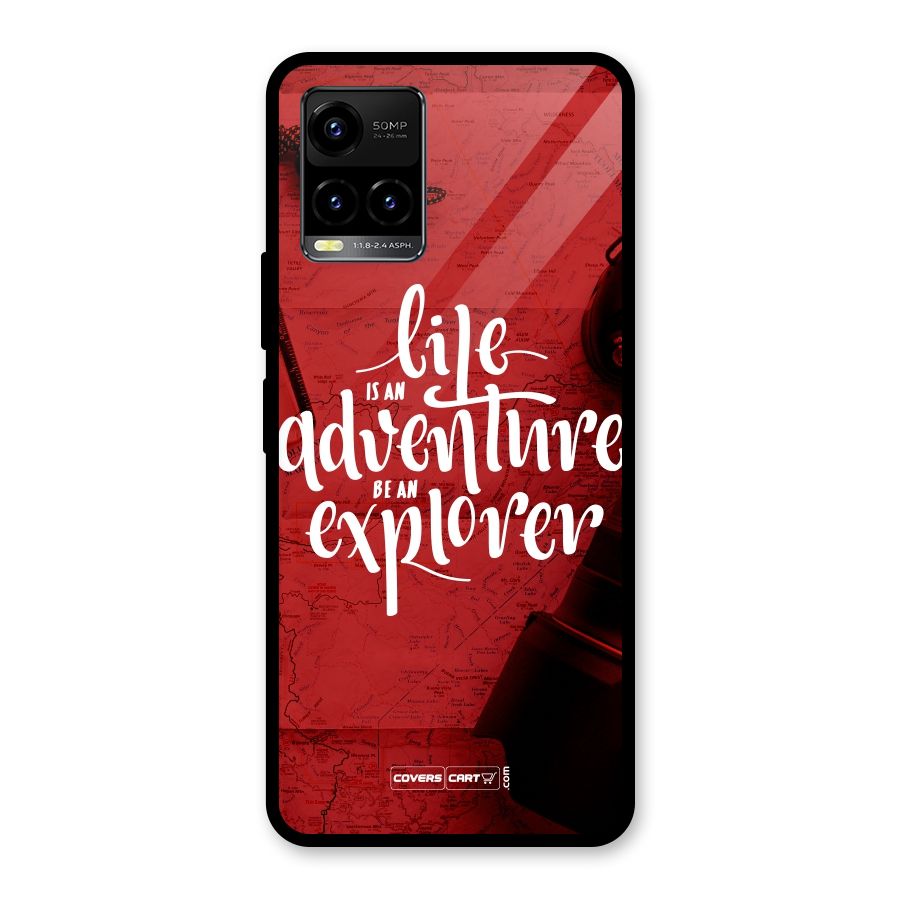 Life Adventure Explorer Glass Back Case for Vivo Y21A