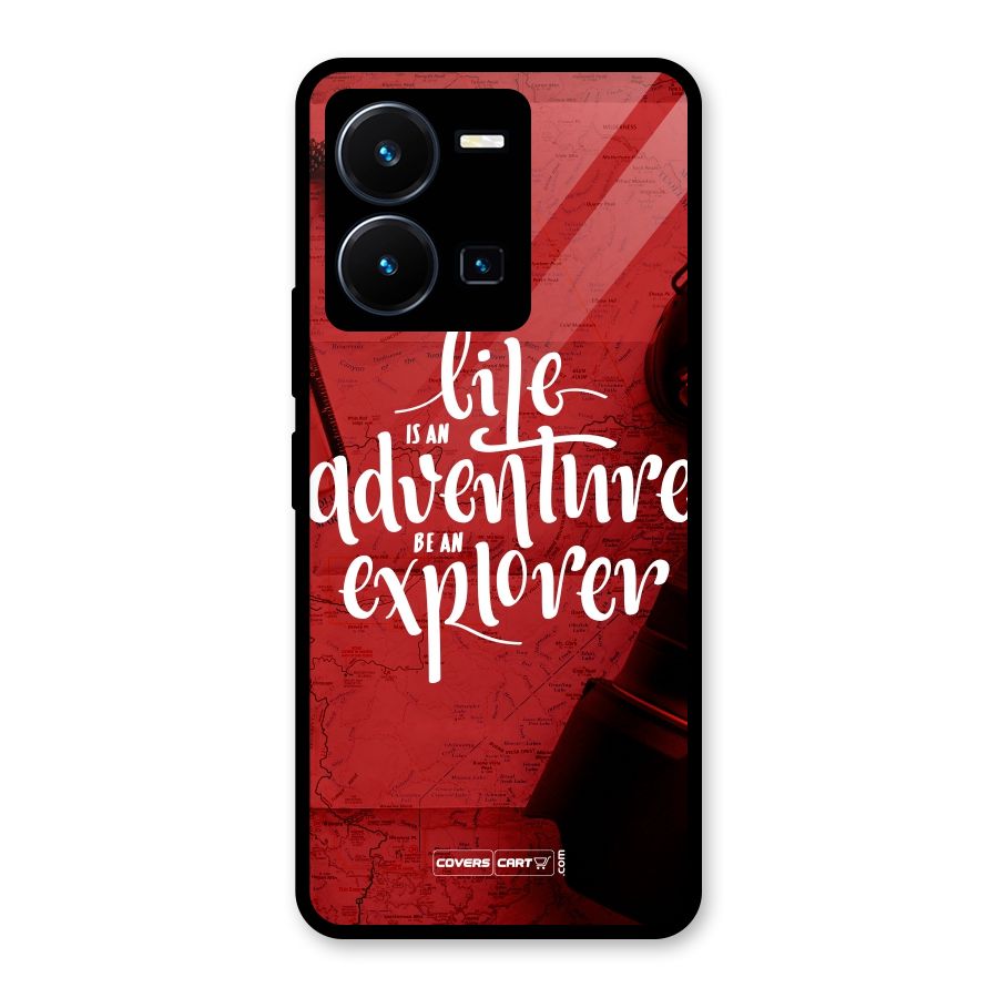 Life Adventure Explorer Glass Back Case for Vivo Y35