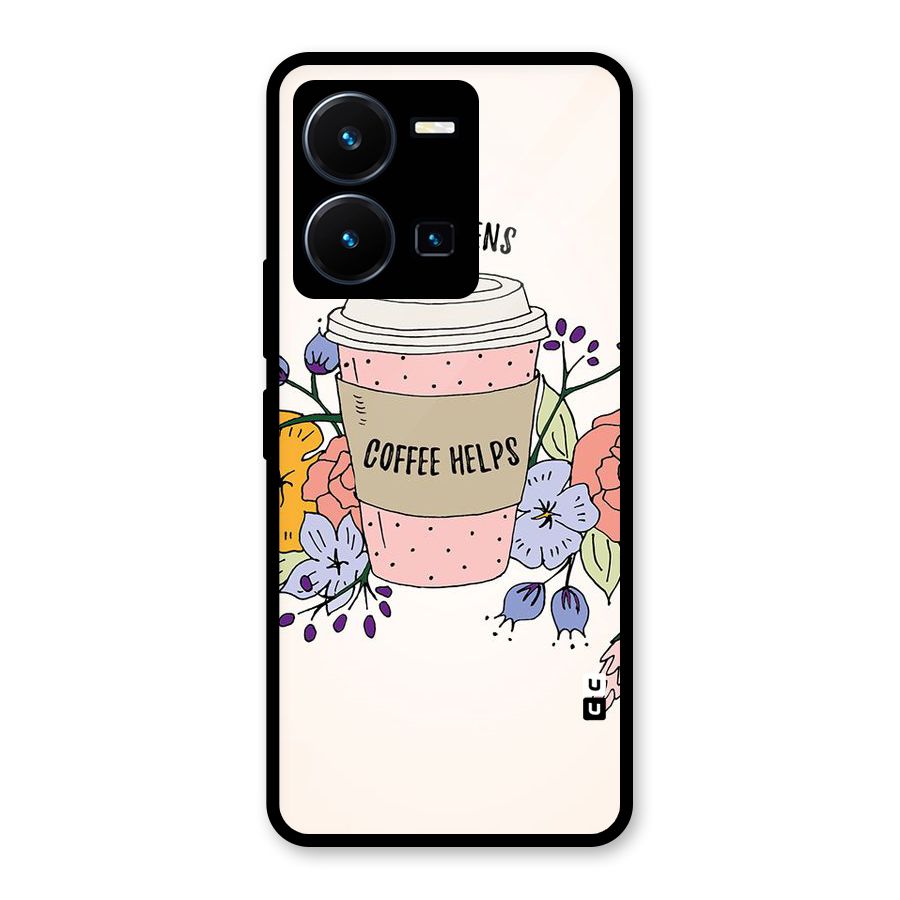 Life Happens Glass Back Case for Vivo Y35