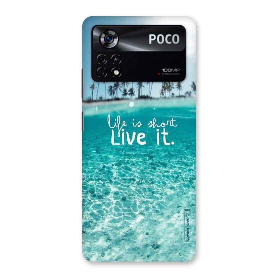 Life Is Short Back Case for Poco X4 Pro 5G