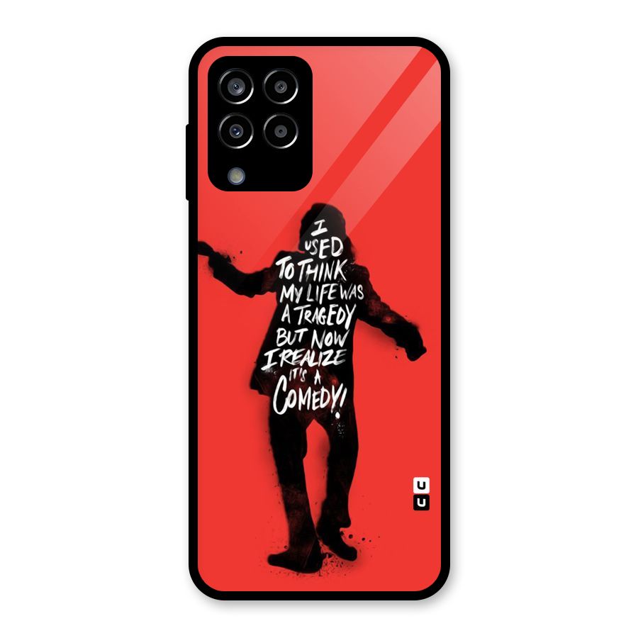 Life Tragedy Comedy Glass Back Case for Galaxy M33