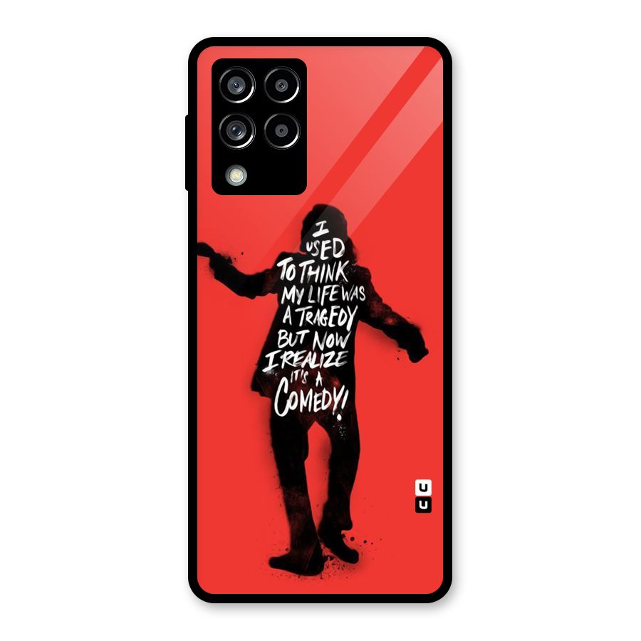 Life Tragedy Comedy Glass Back Case for Galaxy M53 5G