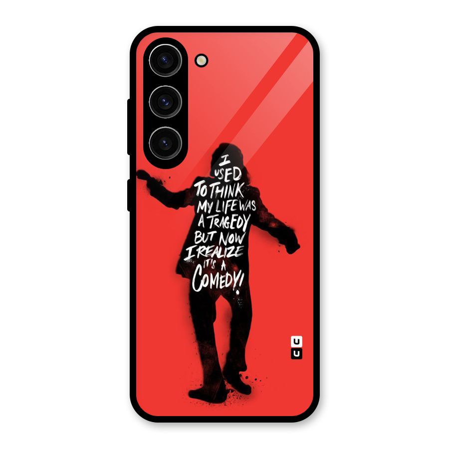 Life Tragedy Comedy Glass Back Case for Galaxy S23