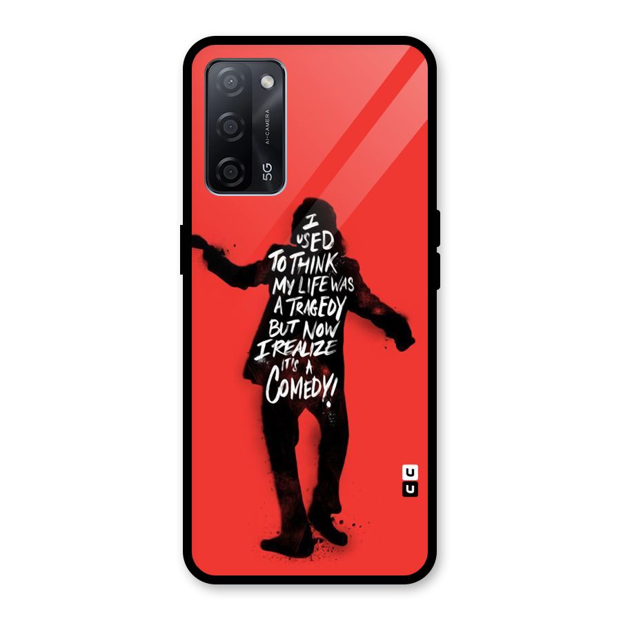 Life Tragedy Comedy Glass Back Case for Oppo A53s 5G