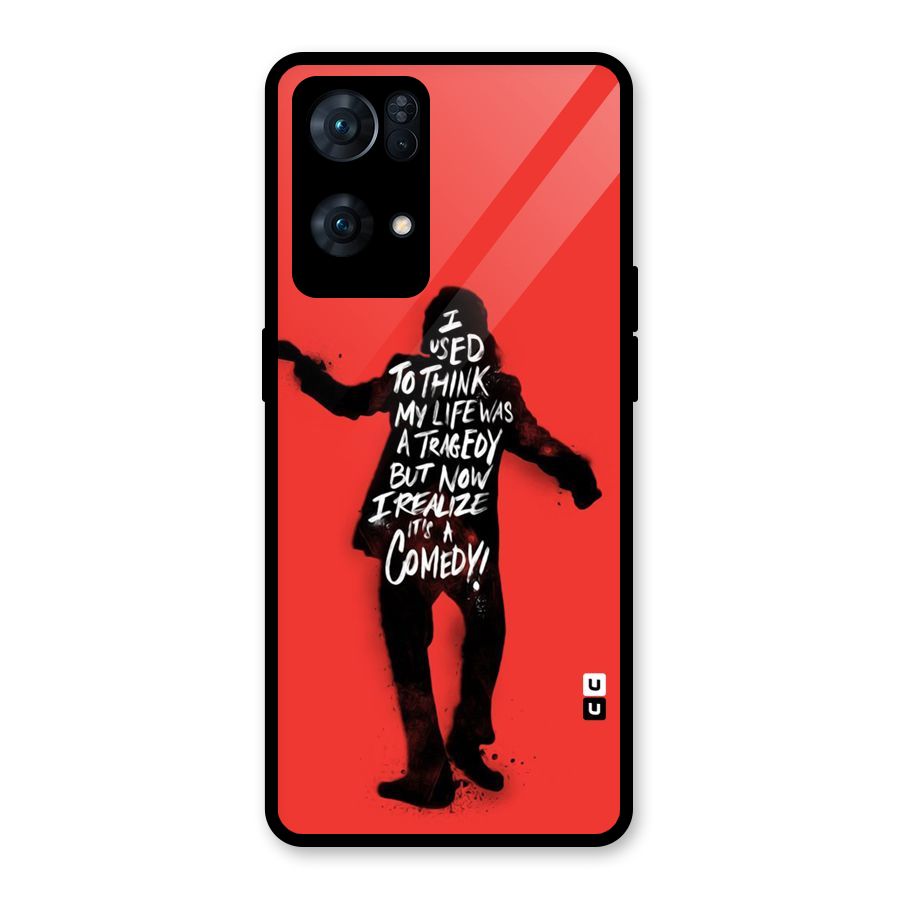 Life Tragedy Comedy Glass Back Case for Oppo Reno7 Pro 5G