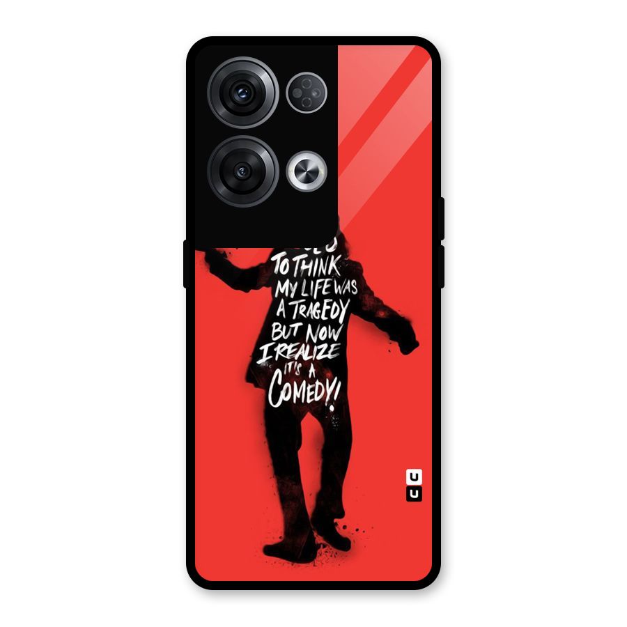 Life Tragedy Comedy Glass Back Case for Oppo Reno8 Pro 5G