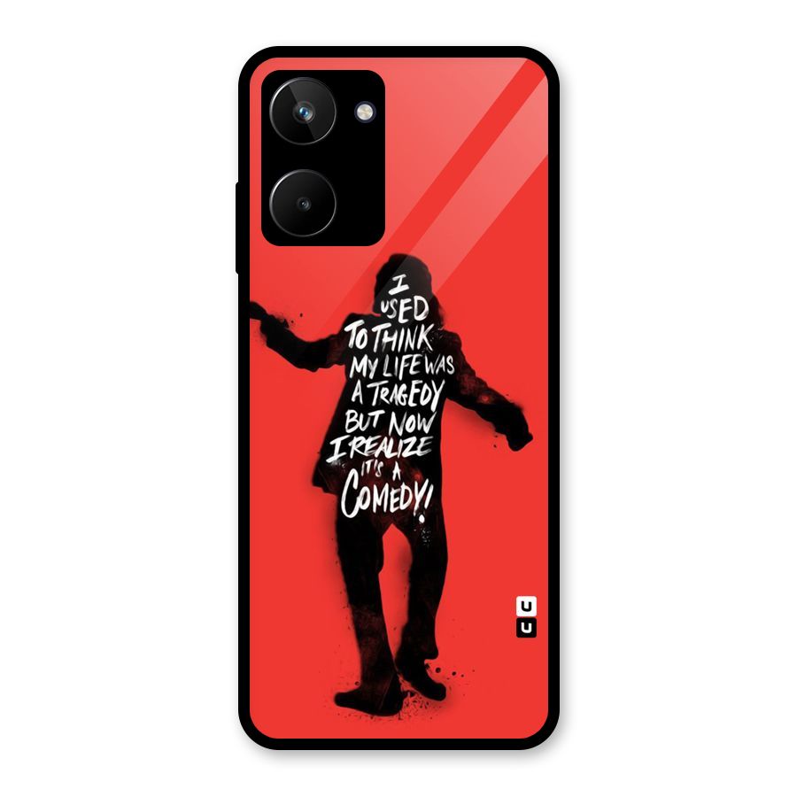 Life Tragedy Comedy Glass Back Case for Realme 10