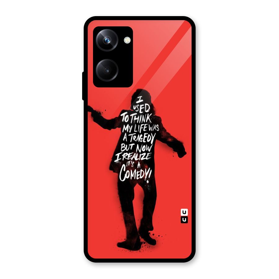 Life Tragedy Comedy Glass Back Case for Realme 10 Pro