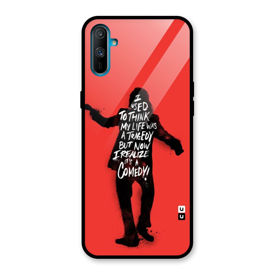 Life Tragedy Comedy Glass Back Case for Realme C3
