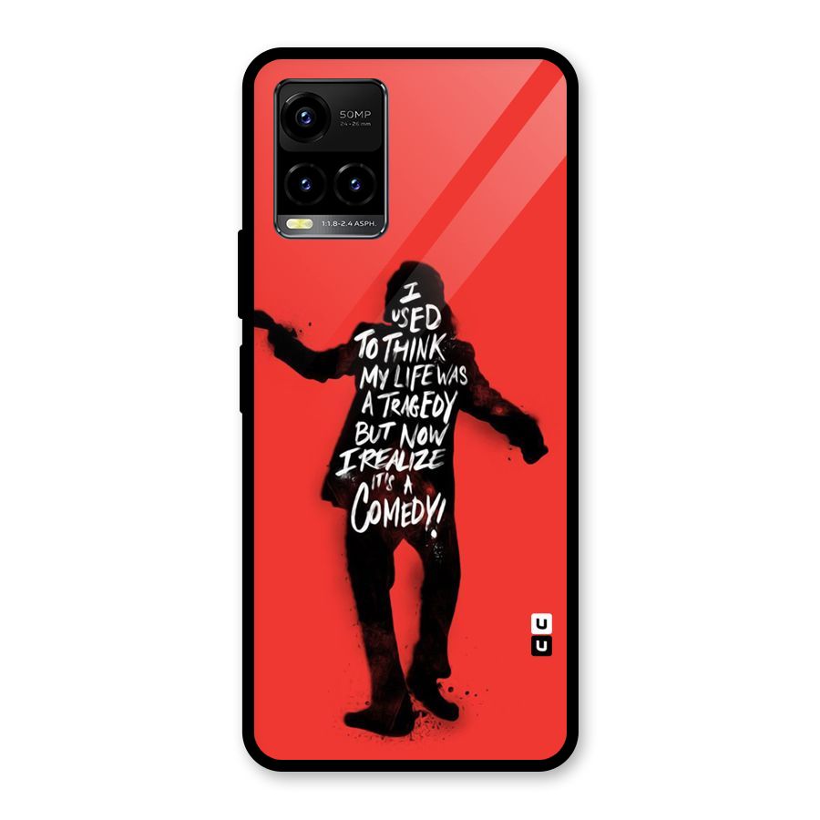 Life Tragedy Comedy Glass Back Case for Vivo Y21A