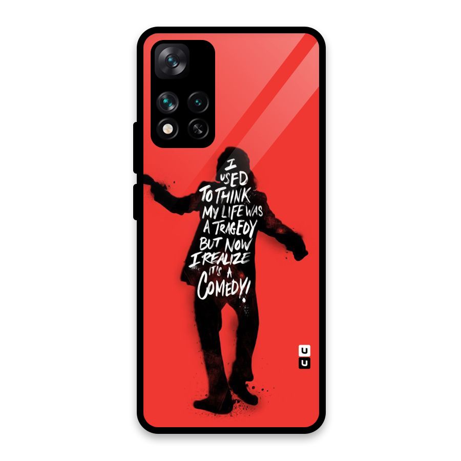 Life Tragedy Comedy Glass Back Case for Xiaomi 11i HyperCharge 5G