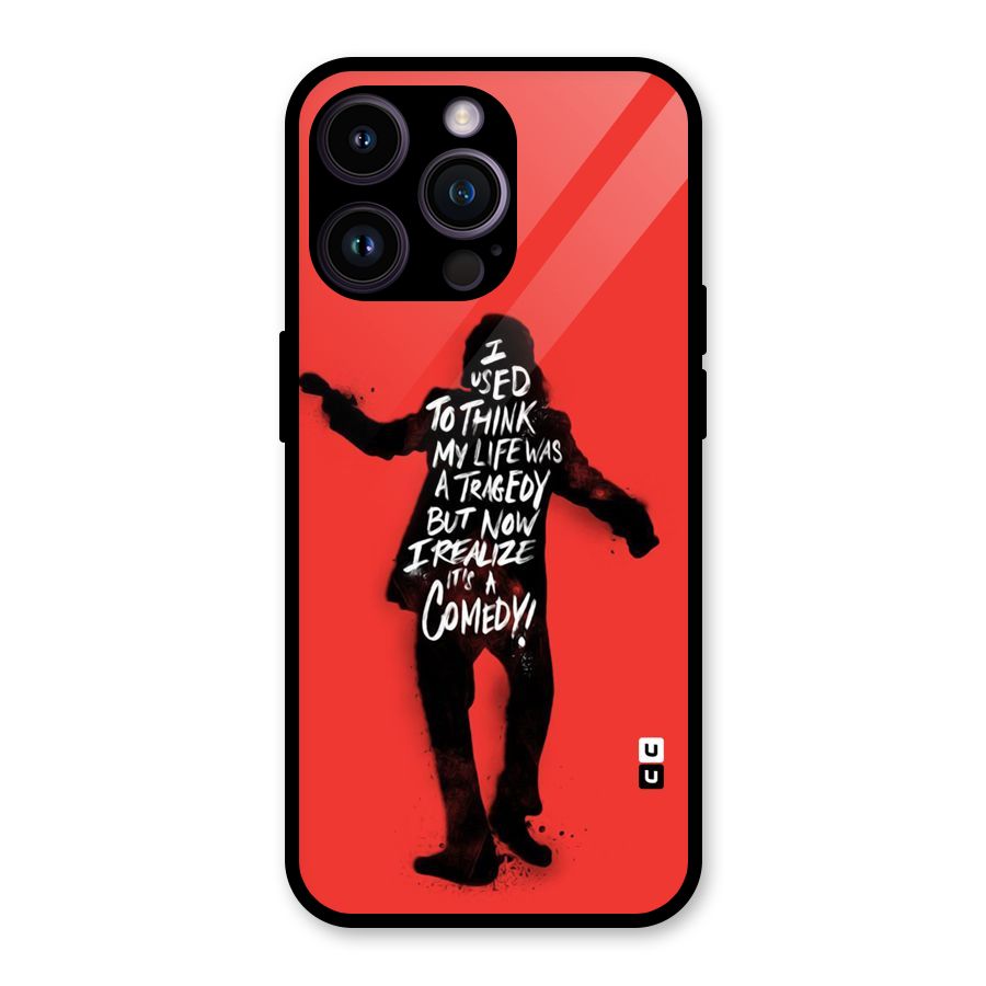 Life Tragedy Comedy Glass Back Case for iPhone 14 Pro Max