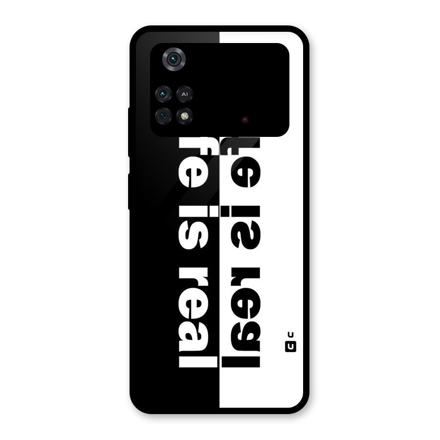Life is Real Glass Back Case for Poco M4 Pro 4G