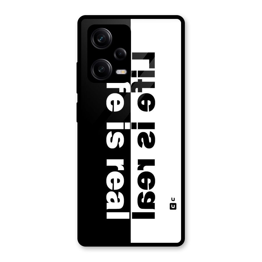 Life is Real Glass Back Case for Redmi Note 12 Pro