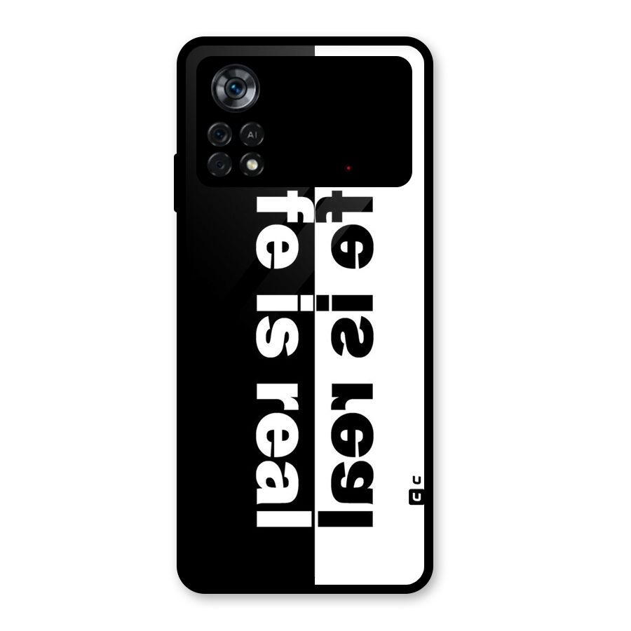 Life is Real Simple Glass Back Case for Poco X4 Pro 5G