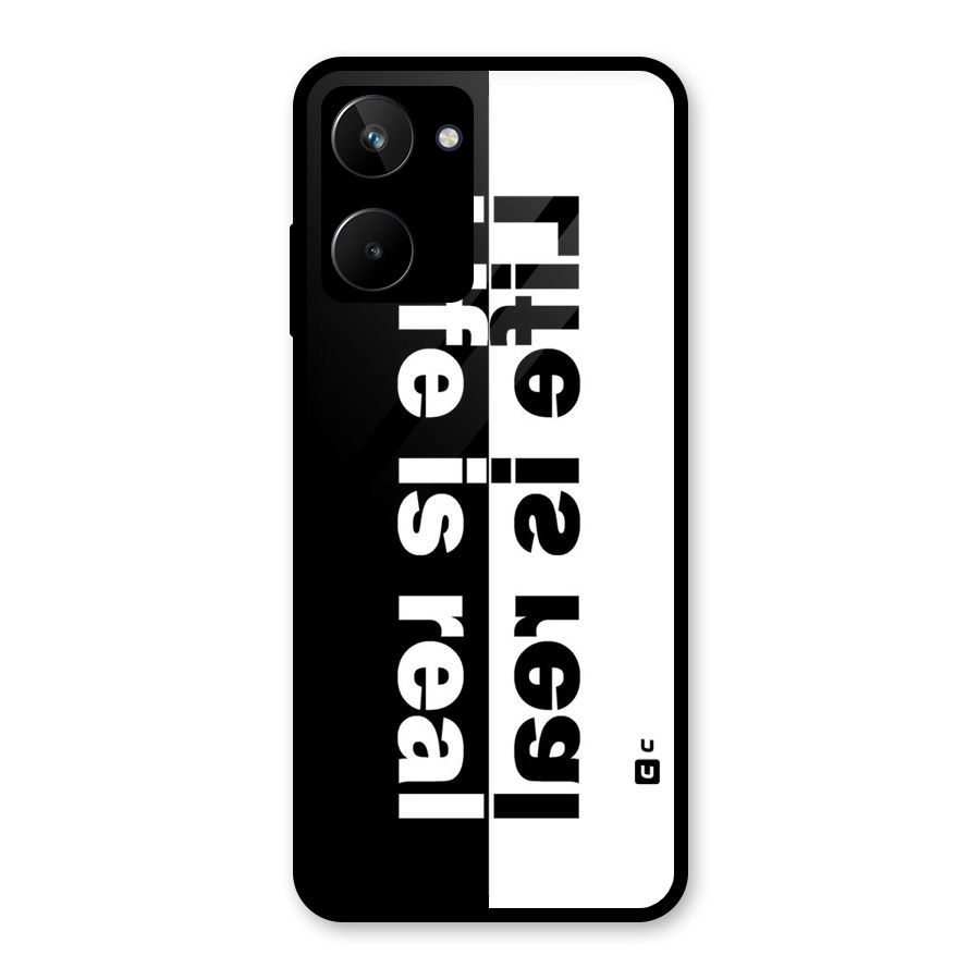 Life is Real Simple Glass Back Case for Realme 10