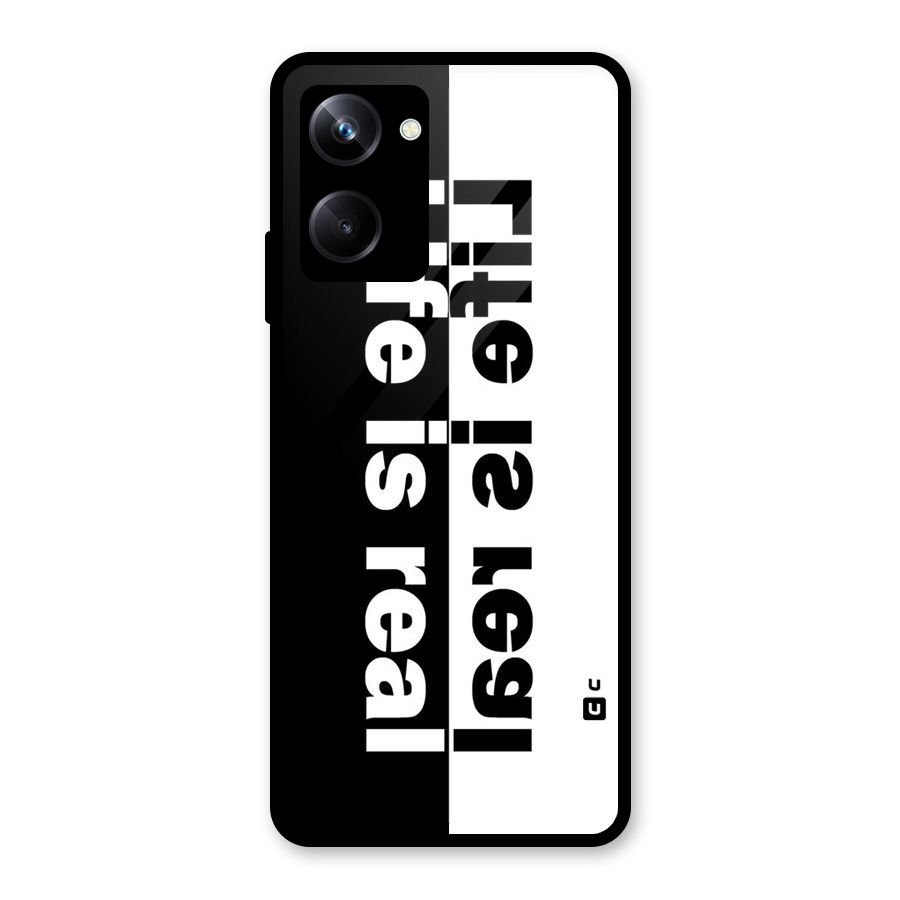 Life is Real Simple Glass Back Case for Realme 10 Pro