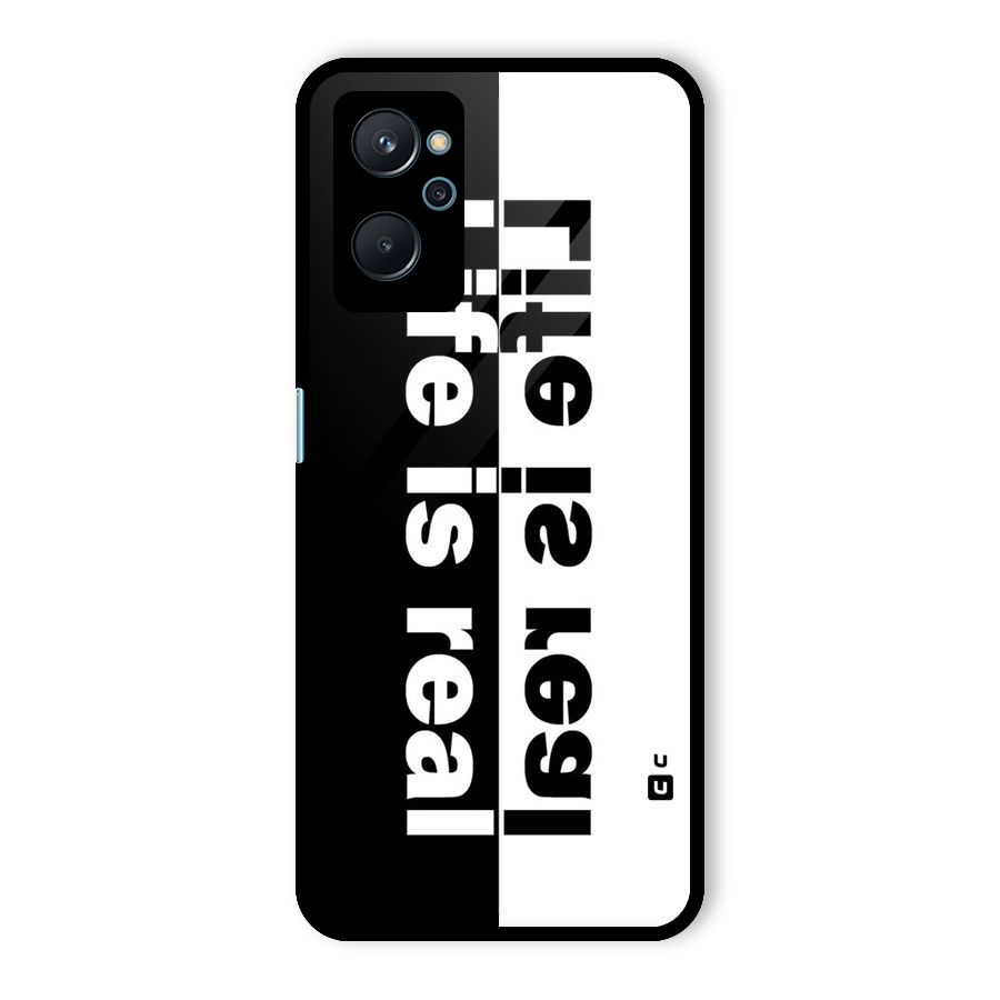 Life is Real Simple Glass Back Case for Realme 9i