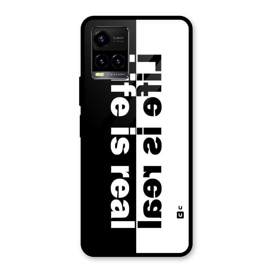 Life is Real Simple Glass Back Case for Vivo Y21A