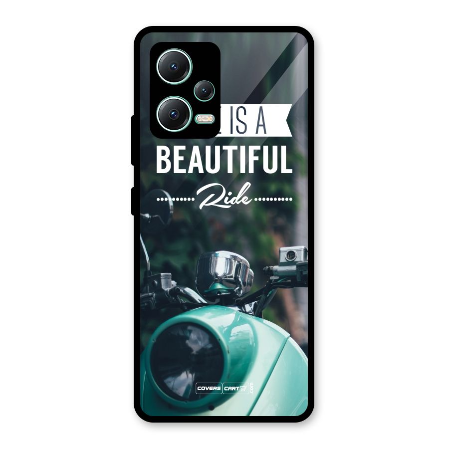 Life is a Beautiful Ride Glass Back Case for Redmi Note 12 5G