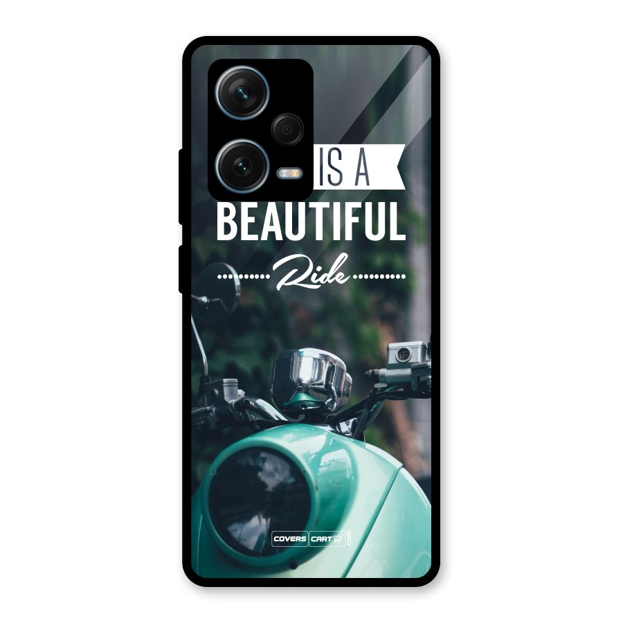 Life is a Beautiful Ride Glass Back Case for Redmi Note 12 Pro Plus 5G