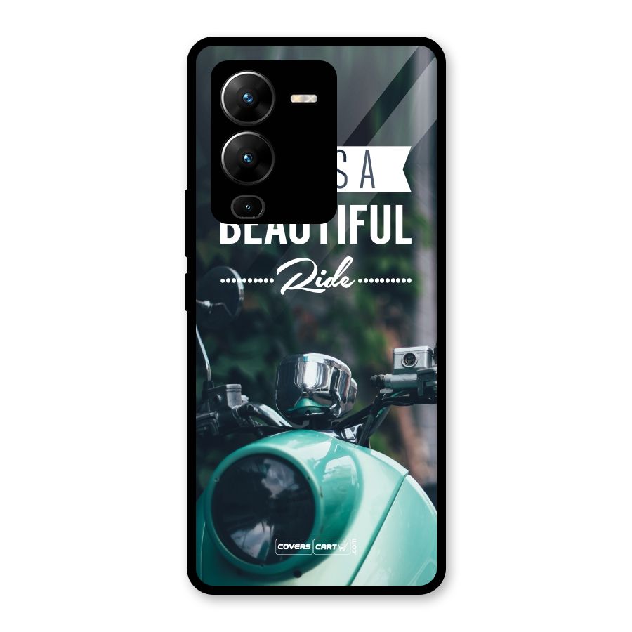 Life is a Beautiful Ride Glass Back Case for Vivo V25 Pro