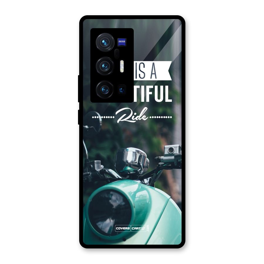 Life is a Beautiful Ride Glass Back Case for Vivo X70 Pro Plus