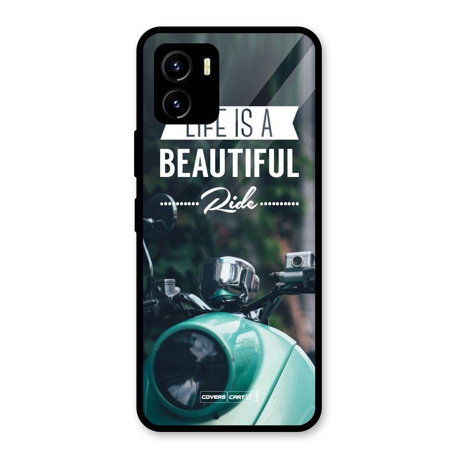 Life is a Beautiful Ride Glass Back Case for Vivo Y15s