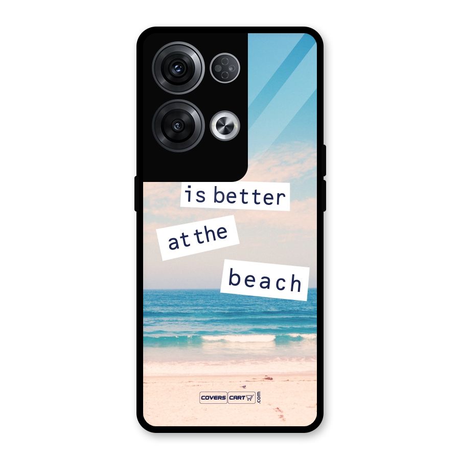 Life is better at the Beach Glass Back Case for Oppo Reno8 Pro 5G