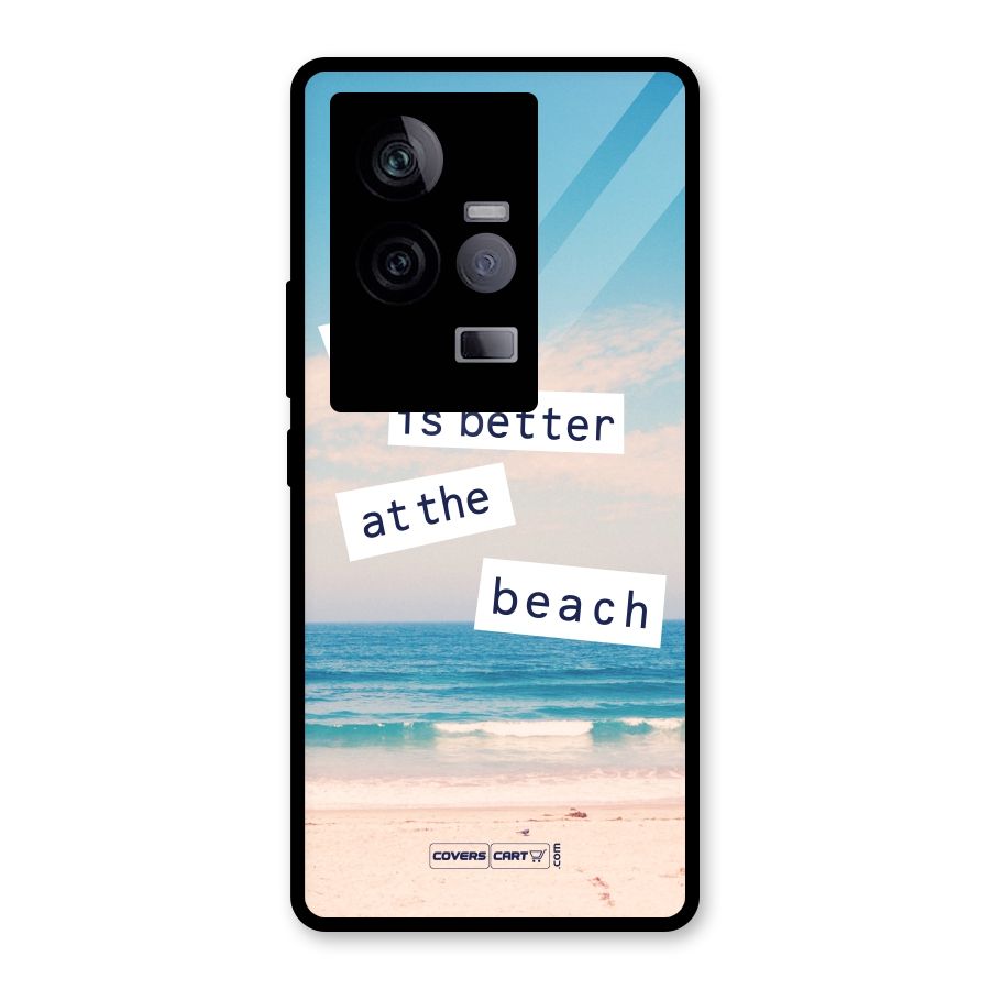 Life is better at the Beach Glass Back Case for Vivo iQOO 11 5G