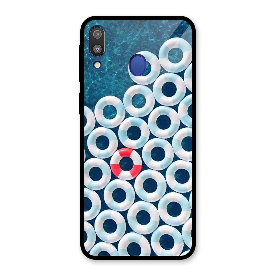 Light Blue Allure Glass Back Case for Galaxy M20