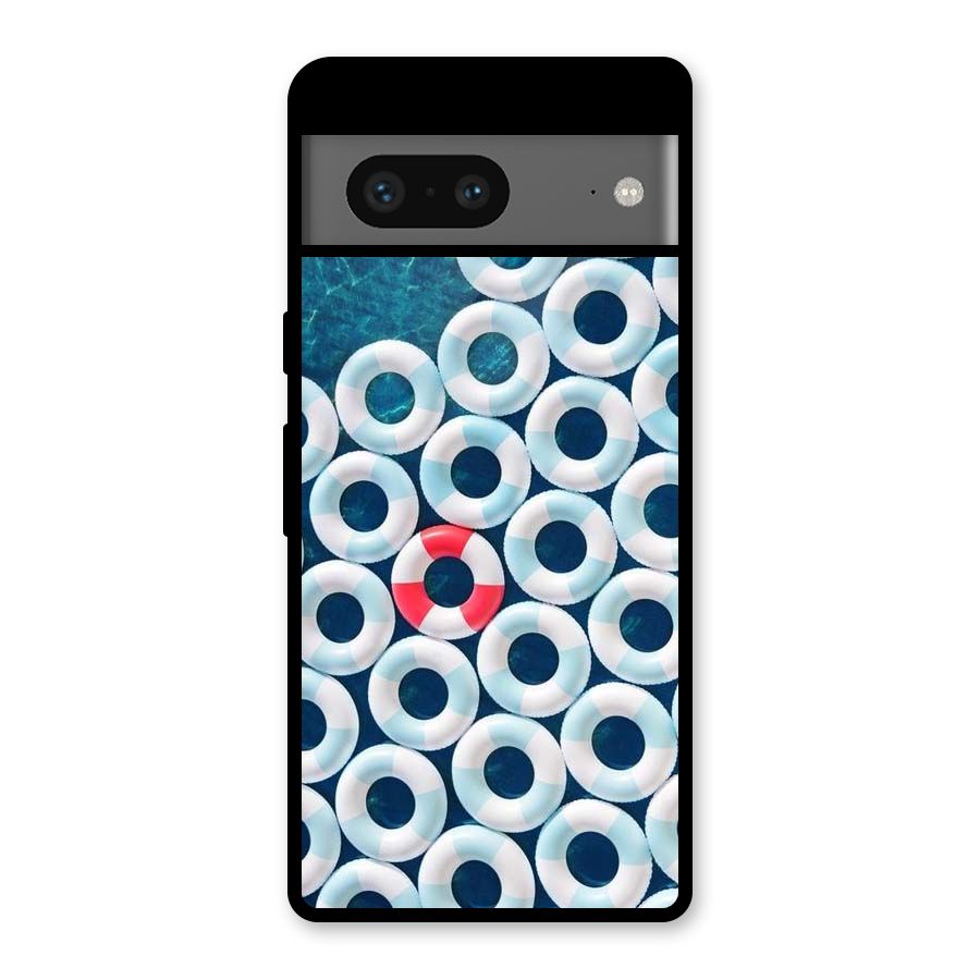 Light Blue Allure Glass Back Case for Google Pixel 7
