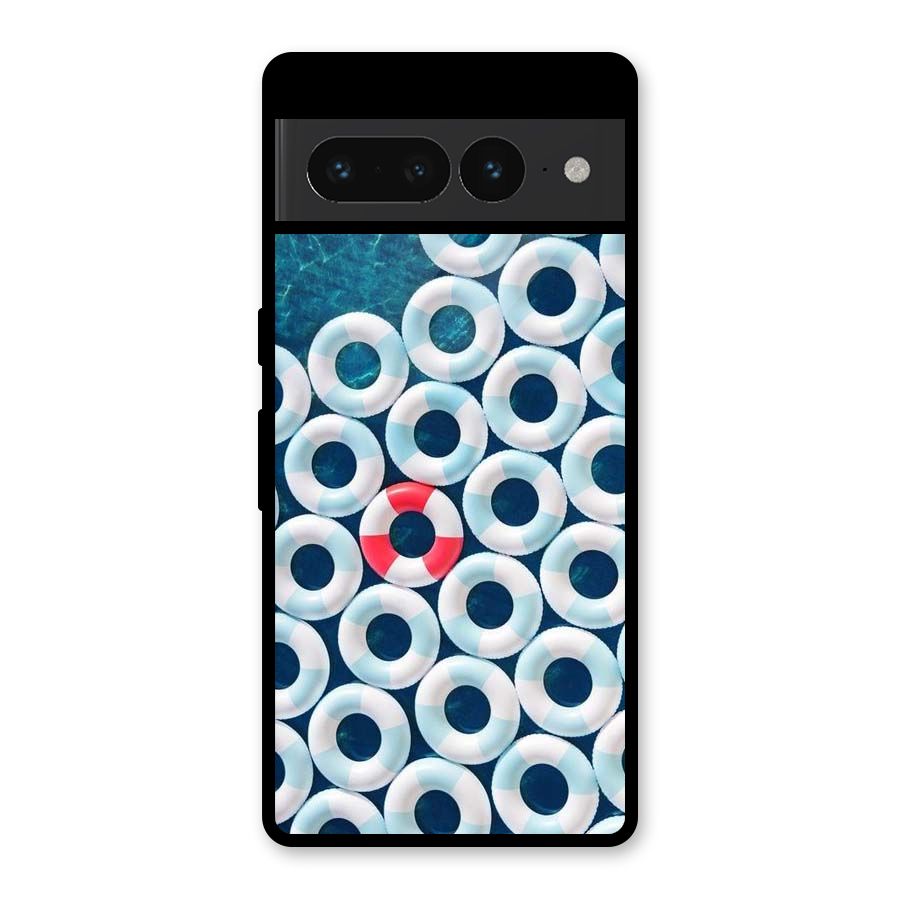 Light Blue Allure Glass Back Case for Google Pixel 7 Pro