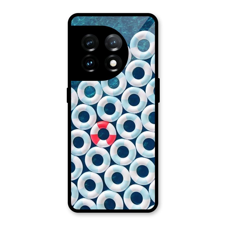 Light Blue Allure Glass Back Case for OnePlus 11