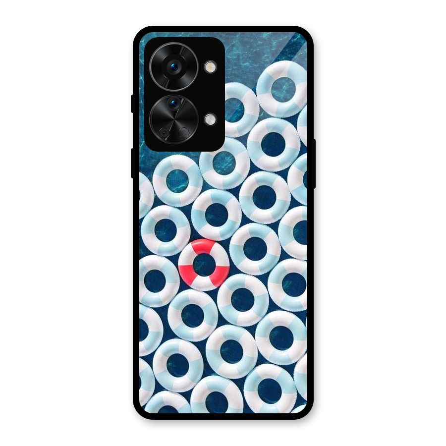 Light Blue Allure Glass Back Case for OnePlus Nord 2T