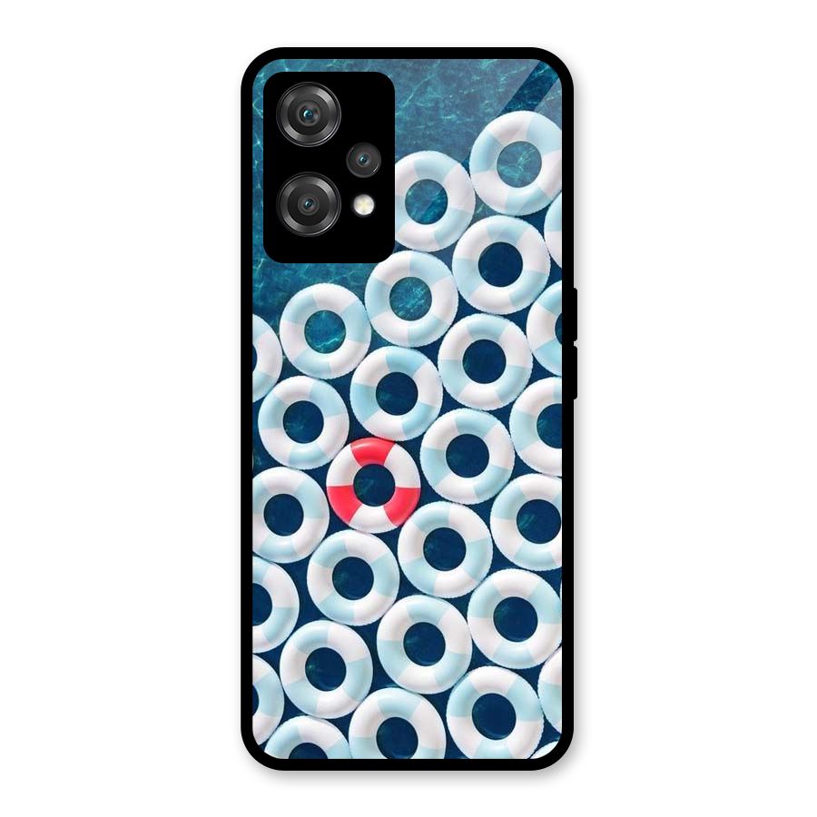 Light Blue Allure Glass Back Case for OnePlus Nord CE 2 Lite 5G