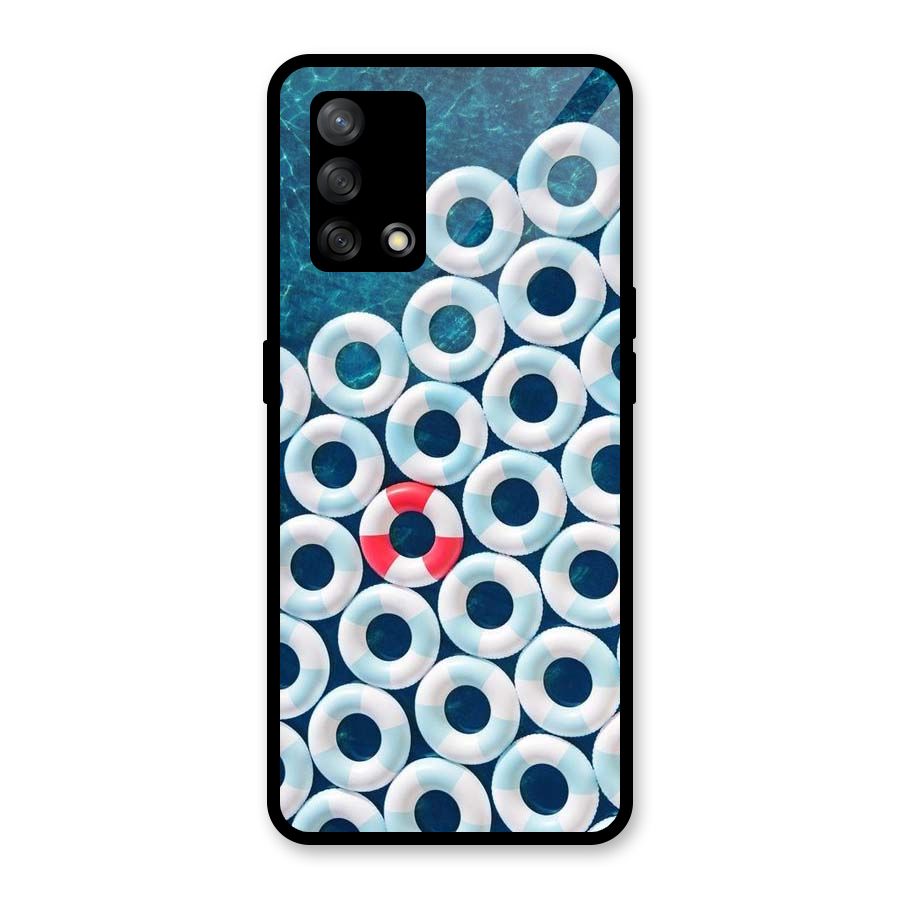 Light Blue Allure Glass Back Case for Oppo F19