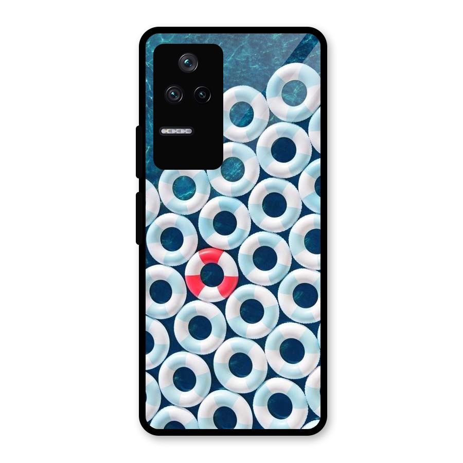 Light Blue Allure Glass Back Case for Poco F4 5G
