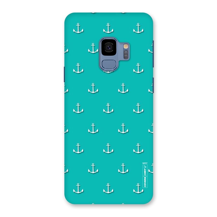 Light Blue Anchor Back Case for Galaxy S9