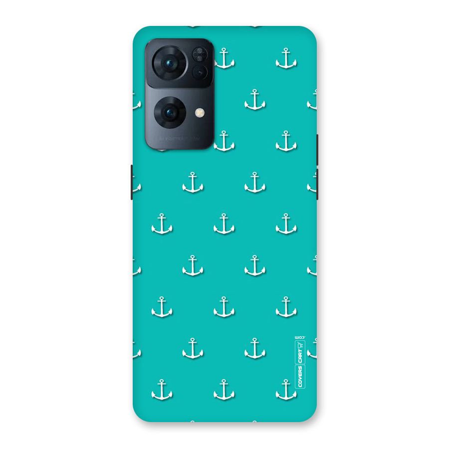 Light Blue Anchor Back Case for Oppo Reno7 Pro 5G