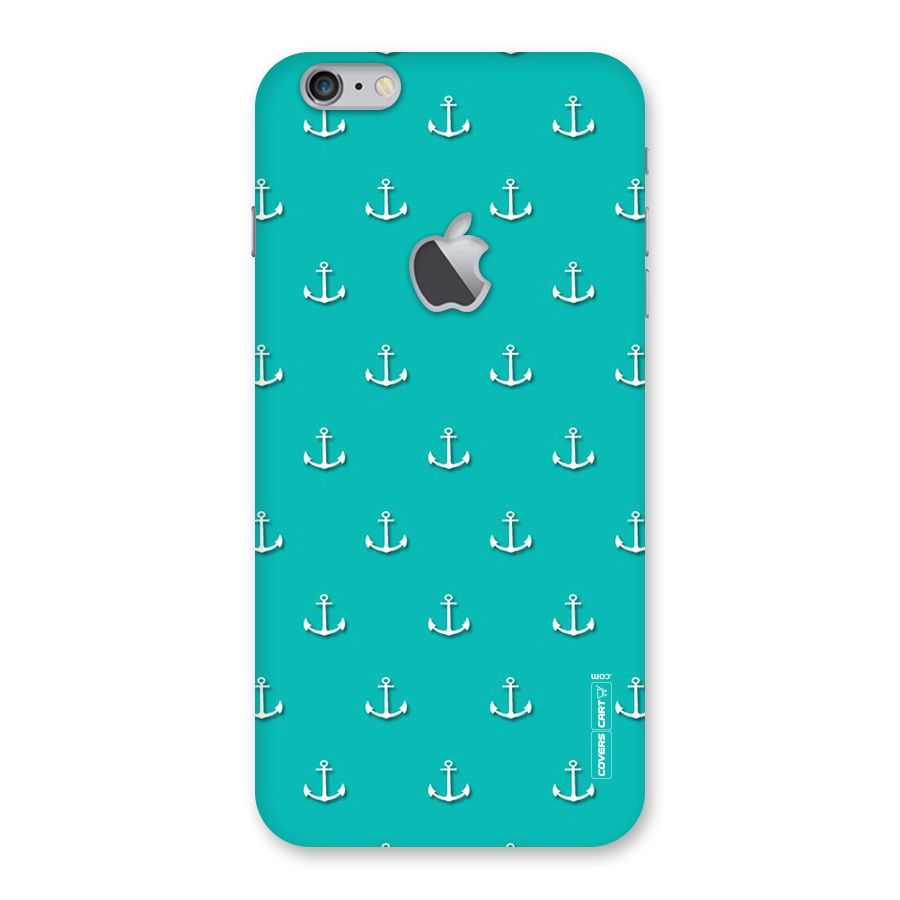 Light Blue Anchor Back Case for iPhone 6 Plus 6S Plus Logo Cut
