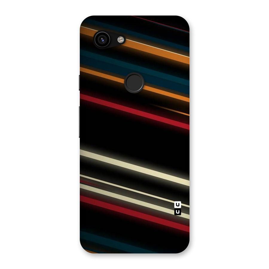 Light Diagonal Stripes Back Case for Google Pixel 3a