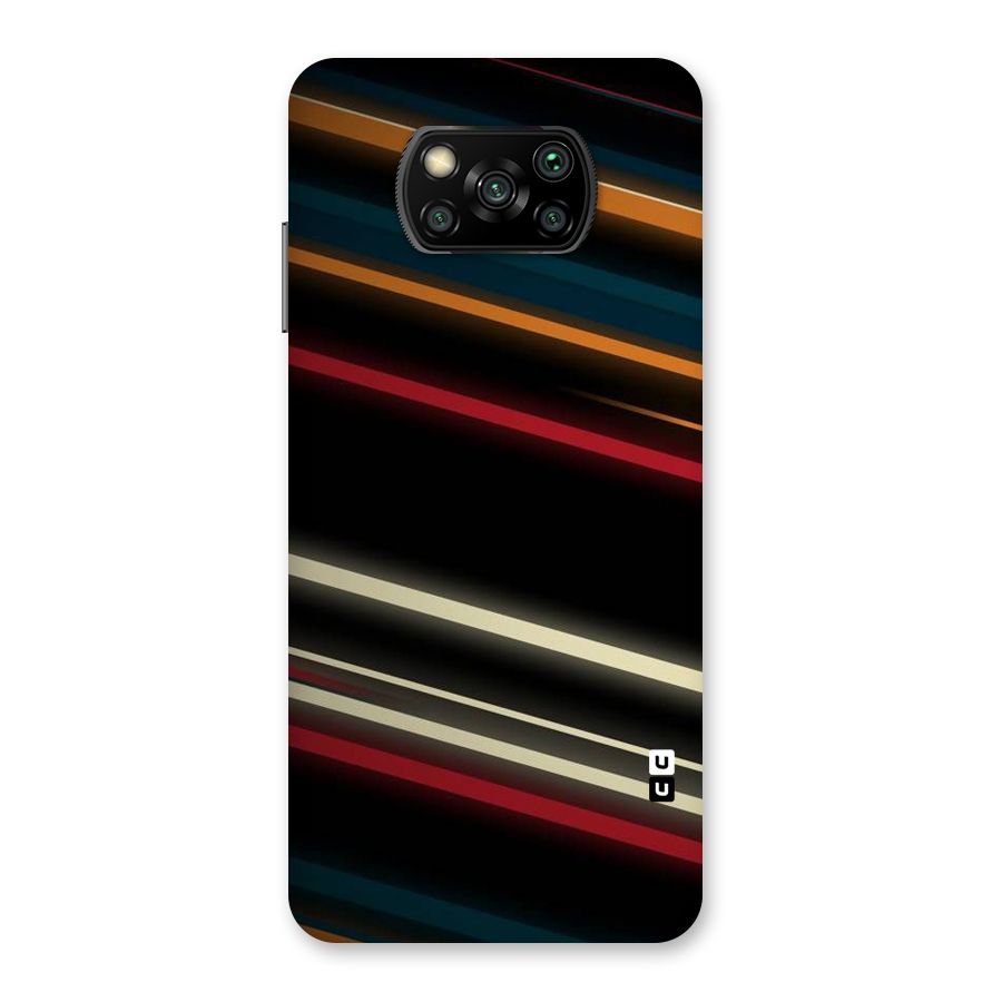 Light Diagonal Stripes Back Case for Poco X3