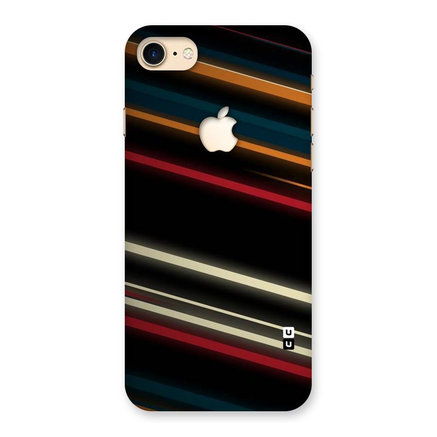 Light Diagonal Stripes Back Case for iPhone 7 Apple Cut