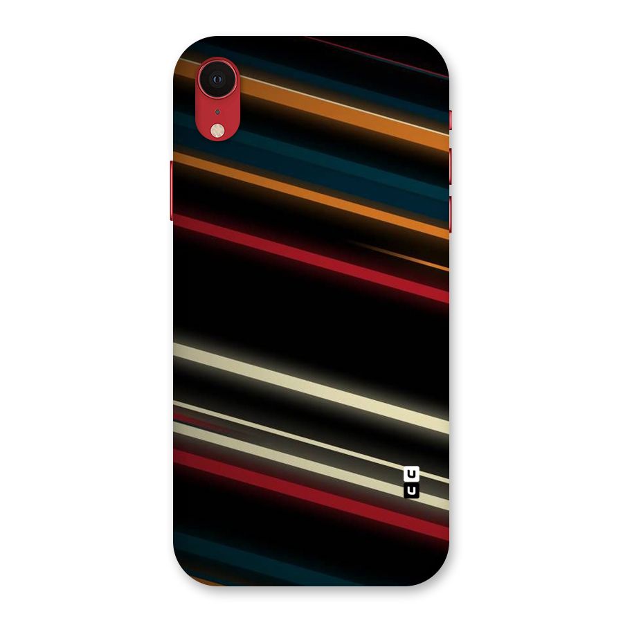 Light Diagonal Stripes Back Case for iPhone XR